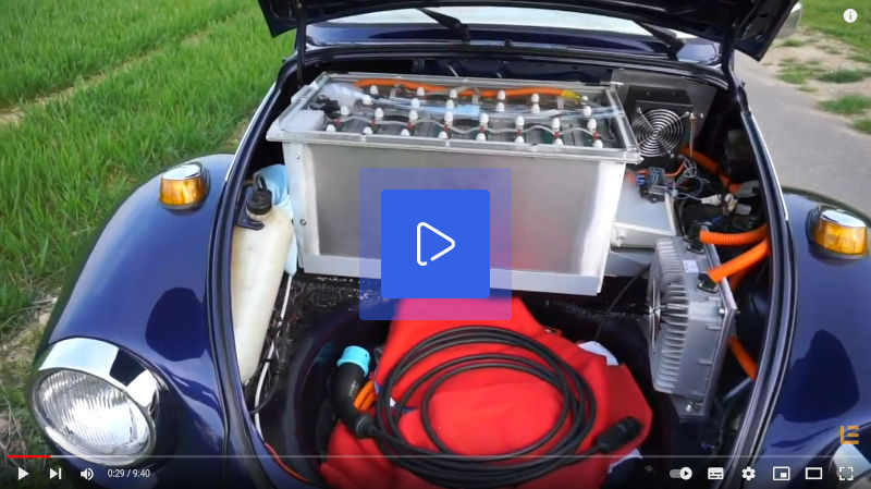 Screenshot Video Umbau VW Käfer auf Elektroantrieb